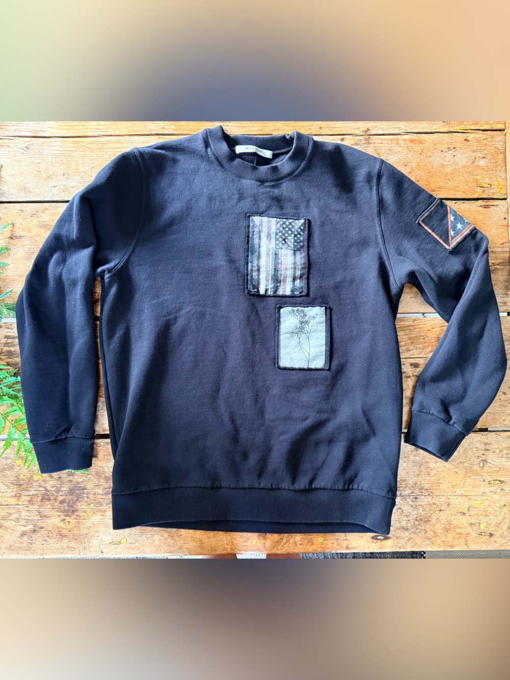 Givenchy Black Crewneck Sweatshirt with Patch Details